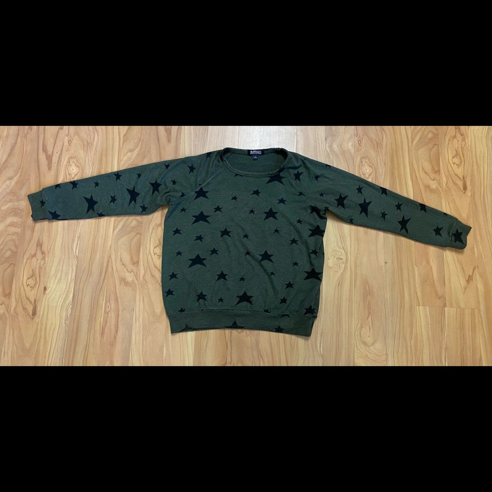 Women’s Buffalo David Bitton Olive Green Long Sleeve Crewneck Shirt S - Picture 1 of 9